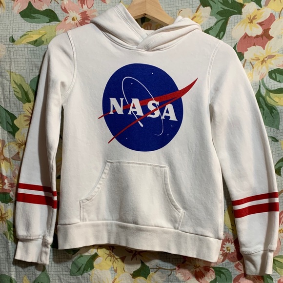 nasa hoodie red white and blue